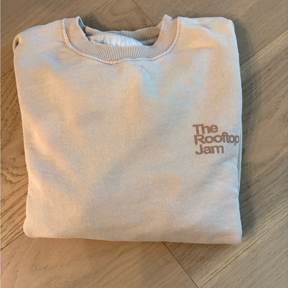 Kids Zara Beige Graphic Sweatshirt Size 9-10